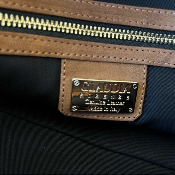 Chic Tan Suede Claudia Firenze Women's Tote Bag - Picture 11 of 16